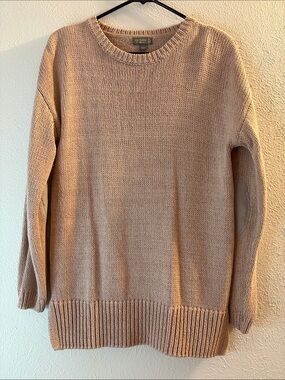 cupcakes & cashmere Women's Crewneck Sweater with elbow patches in Blush Pink